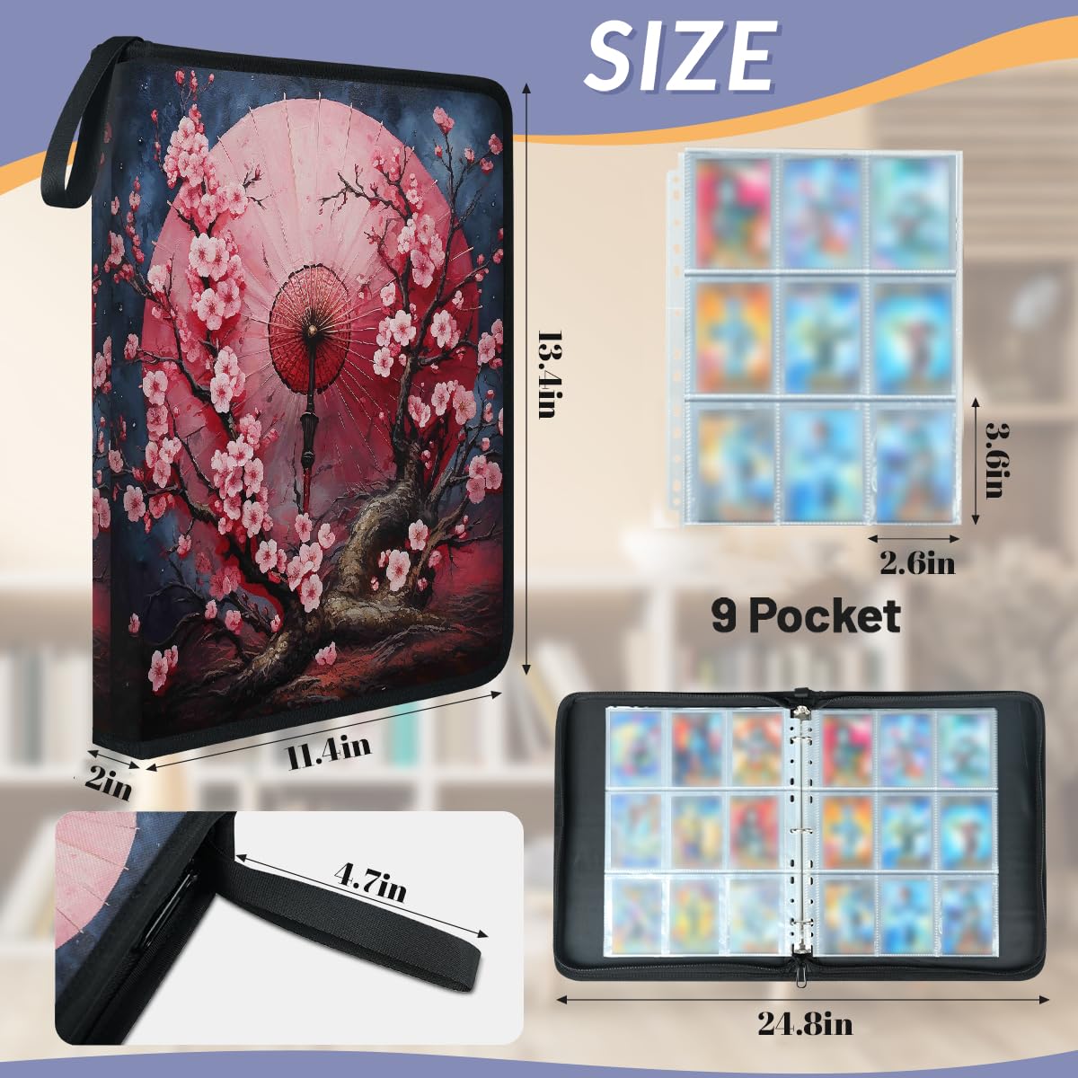 Amazon.com: Cherry Blossom Trading Card Binder 900 Pockets