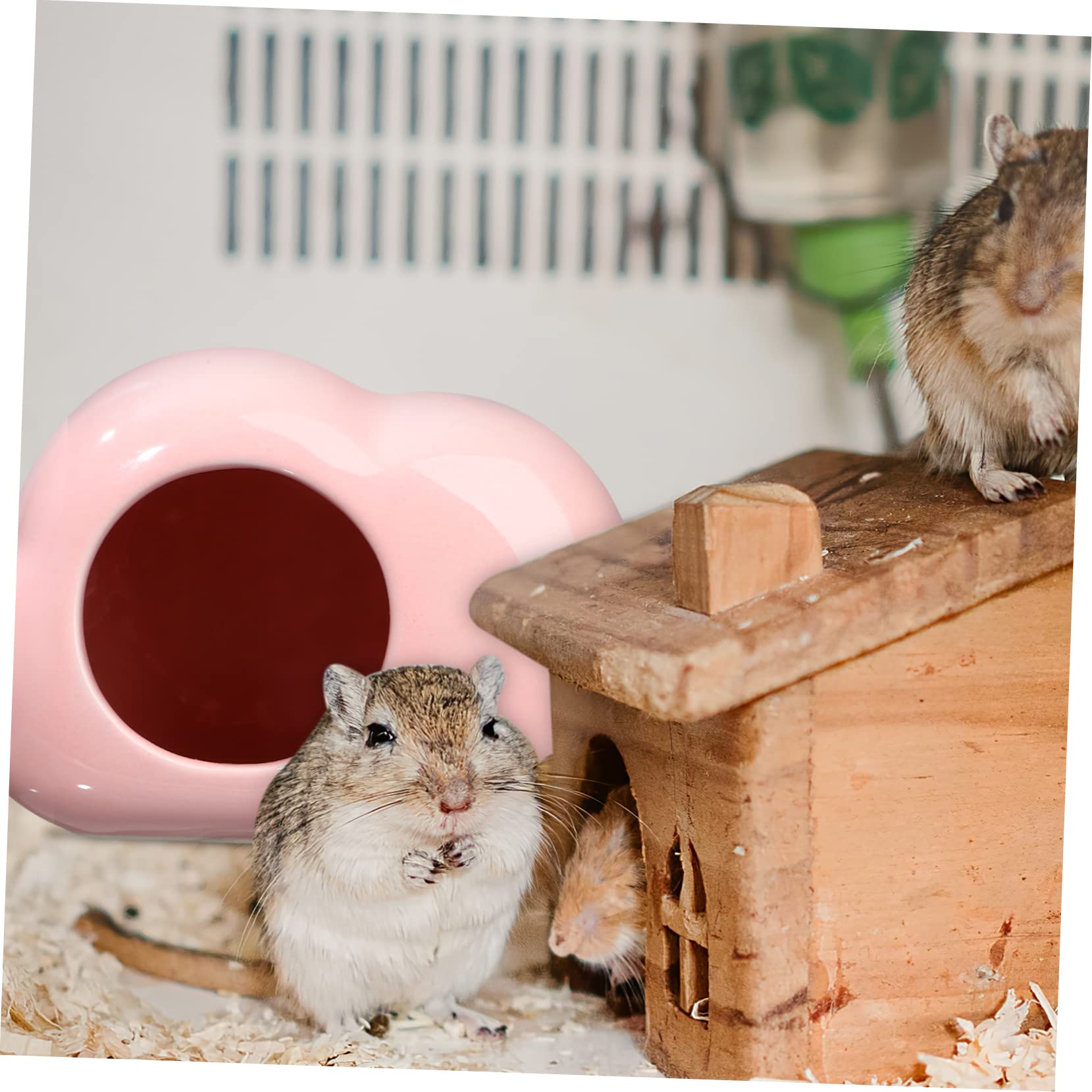 2 Stück Keramik Hamsternest in Wolkenform für Hamster