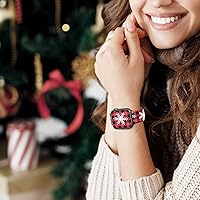 Vista 6 de Christmas Gift Compatible with Christmas Apple Watch Bands for Women 49mm 46mm 45mm 44mm 42mm, Soft Silicone Santa Claus for Apple Watch Ultra 3