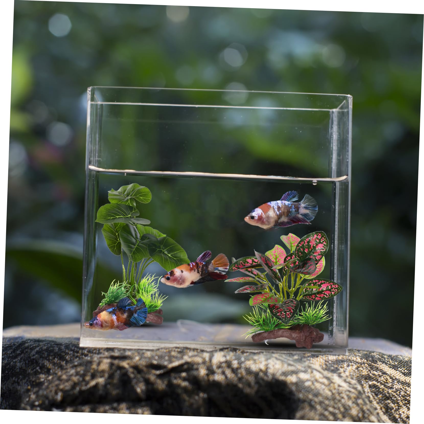 BESPORTBLE 10 Uds Decoración del Tanque De Peces Decoraciones De Acuario Plantas Artificiales para Acuario Tanque De Peces Plantas Decoraciones Plantas De Acuario Decoraciones Bonsai Plantas