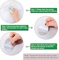 Vista 3 de Tenare 14 calcomanías de espejo con estampado de patas de perro, huellas de huellas de huellas de acrílico, adhesivo de pared extraíble para perro