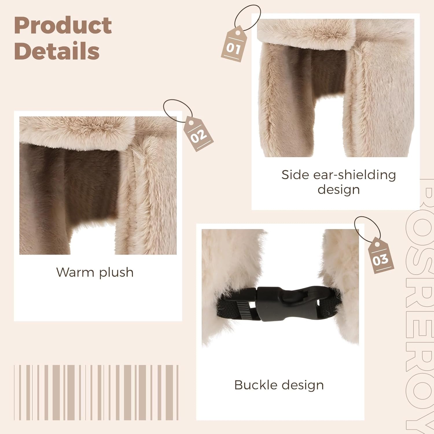 Cozy Plush Winter Hats Men Women Trapper Trooper Hat with Earflaps Windproof Russian Ushanka Hats Outdoor Skiing Cap - Image 3