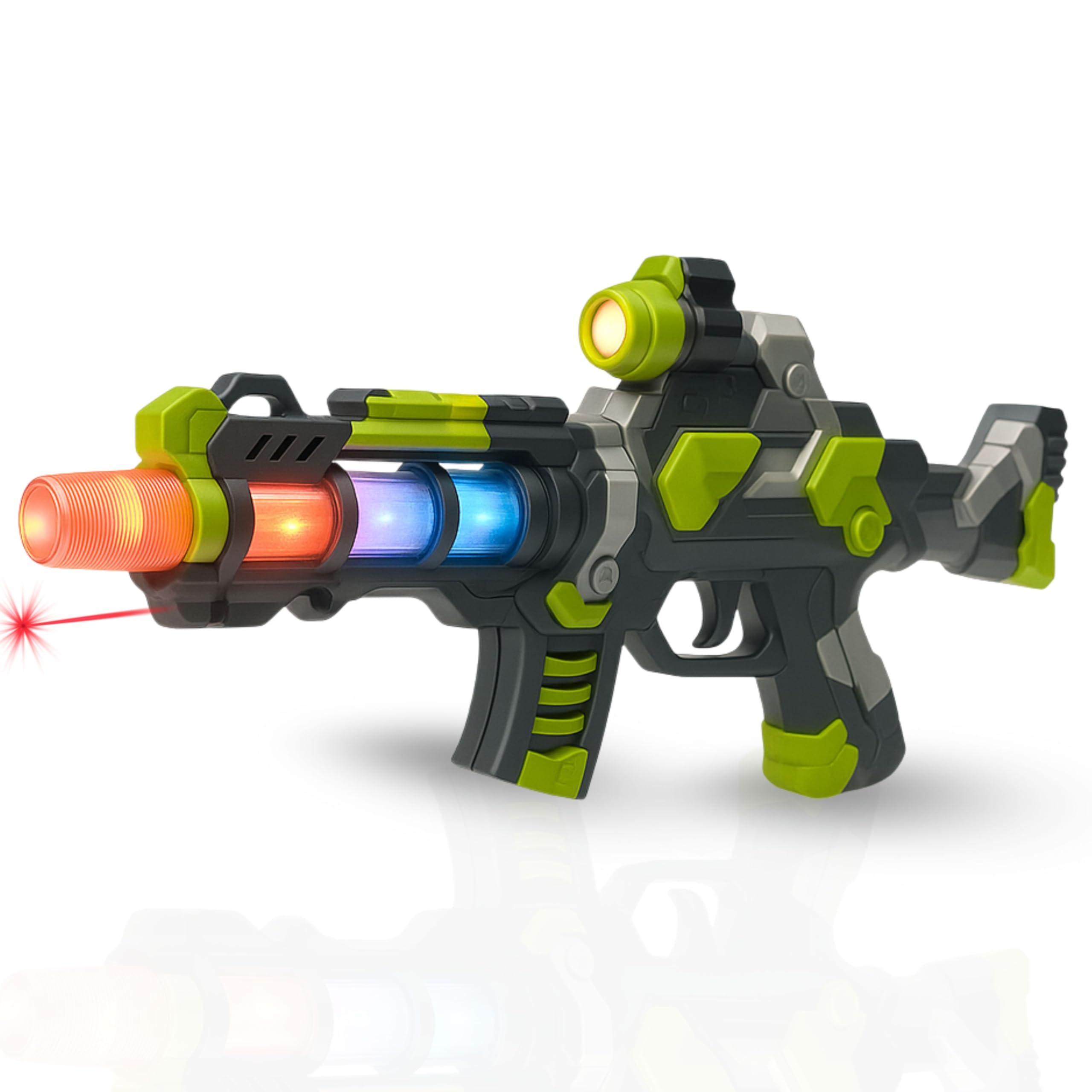 Gooyo GY7018 Projector Toy Gun with 3D Multi Projections, Vibrant Light & Sound Effects | Toy Gun for Kids | Army Printed/Multi Color, Power Source: 3xAA Battery (Not Included)-image-30