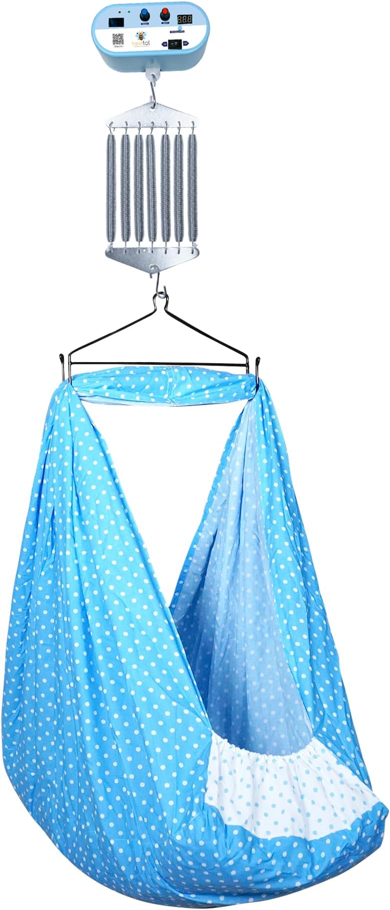 Automatic Cradle for New Born Baby, Automatic thottil, joli, uyyala and jhula with Automatic Spring and Removable Cradle and Mosquito net (Blue)