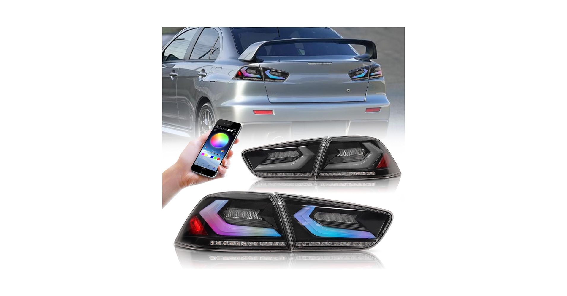 Amazon | LUYUN 三菱ランサー テールランプ RGB機能 ランエボX