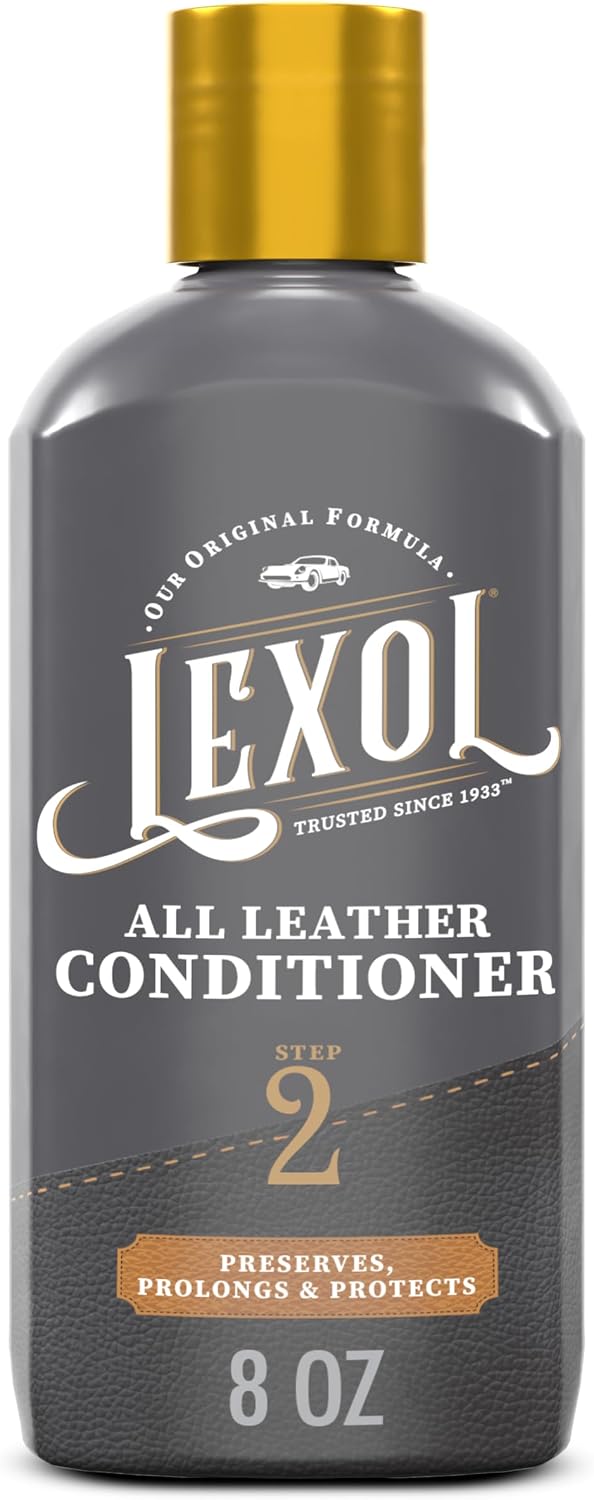 Lexol All Leather Conditioner for Car Seats and Interiors, Couches and Furniture, Shoes and Boots, Bags and Jackets, Baseball Gloves, Horse Saddles, 8oz