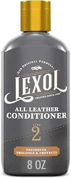 Lexol All Leather Conditioner for Car Seats and Interiors, Couches and Furniture, Shoes and Boots, Bags and Jackets, Baseball Gloves, Horse Saddles, 8oz