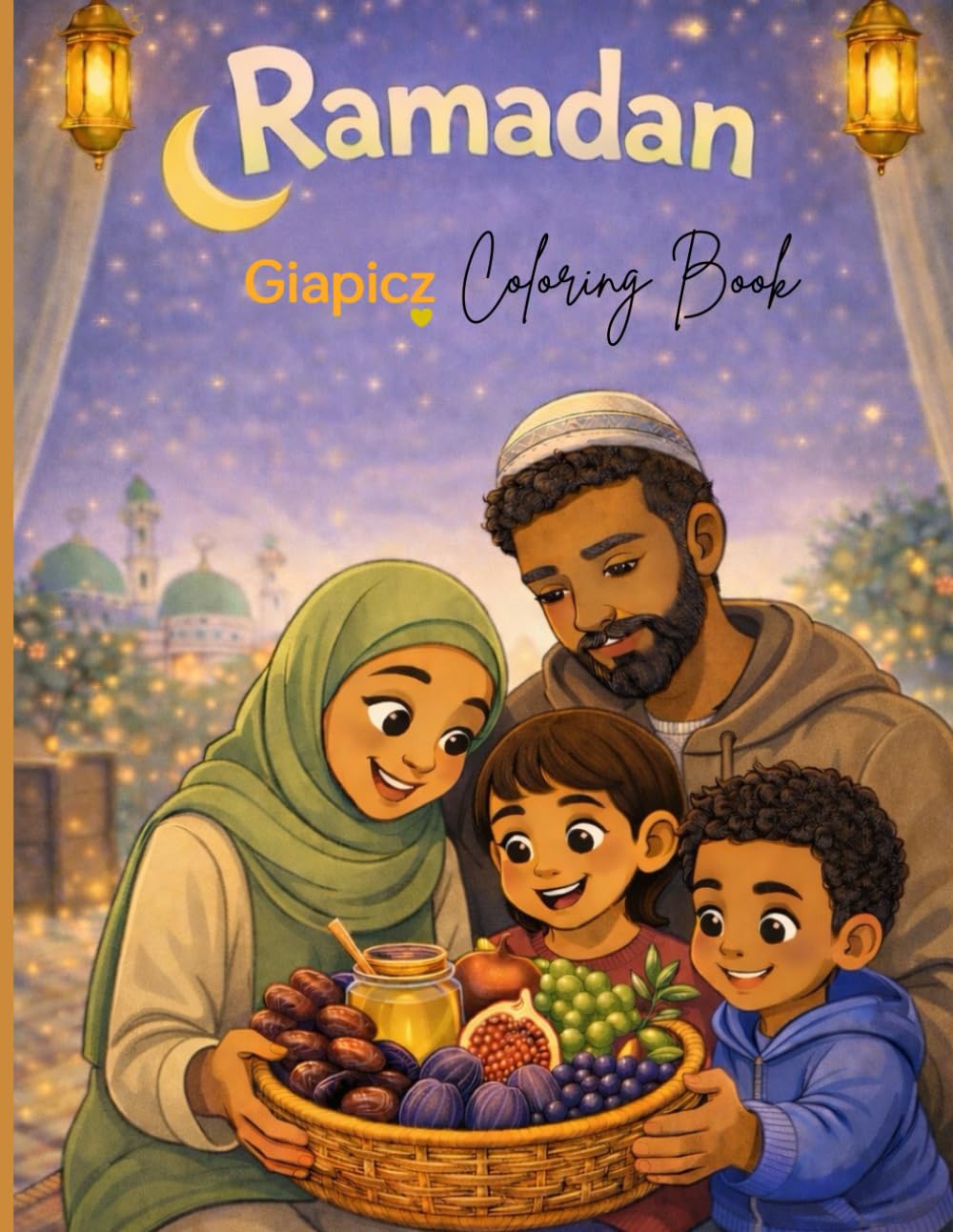Ramadan: Alltag, Familie und Ramadan – einfache Ausmalbilder mit dicken Linien