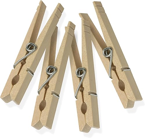 Honey-Can-Do Pinzasbroches de madera para ropa con resorte