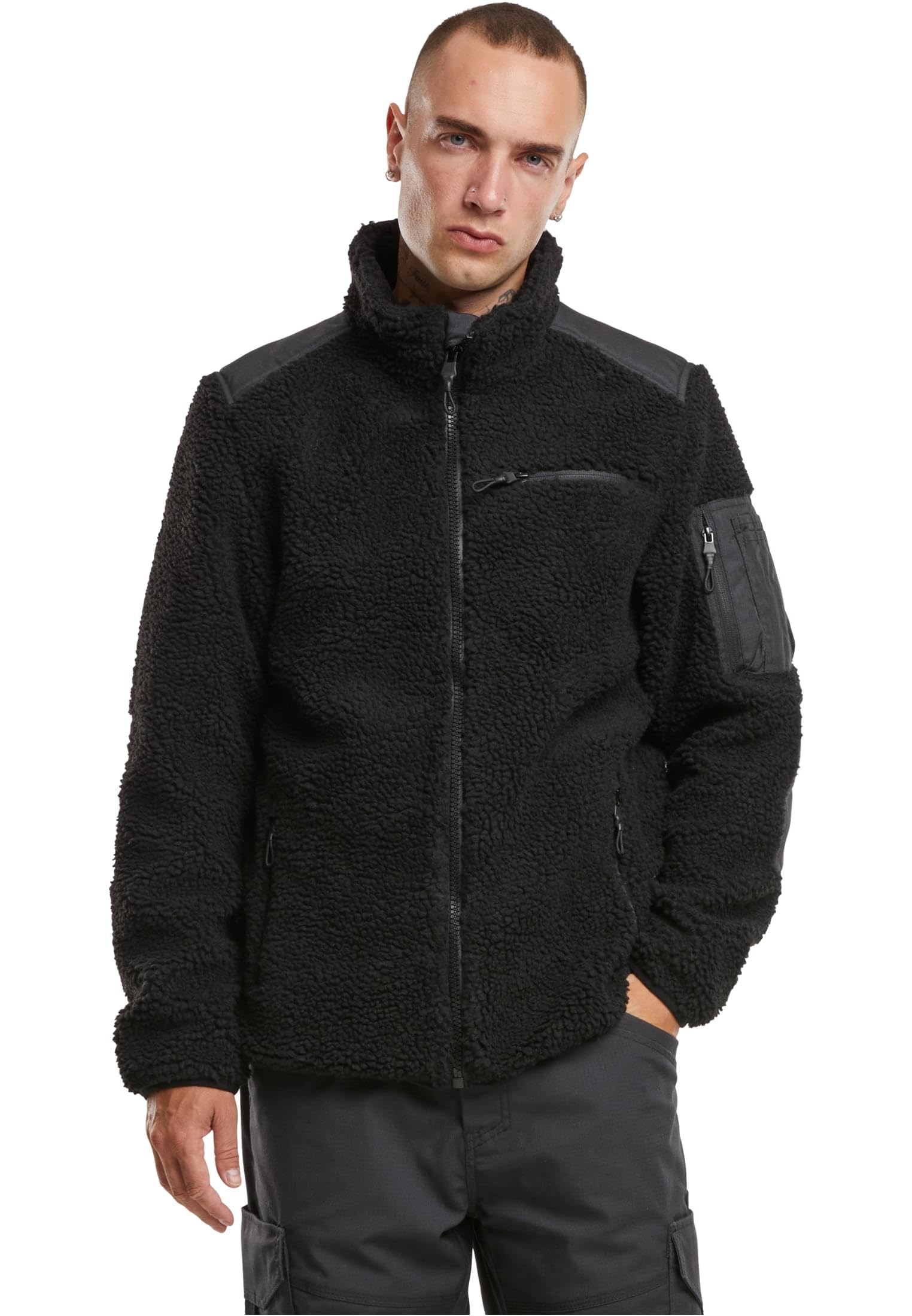 Brandit Ramble Teddyfleece Männer Übergangsjacke schwarz Basics