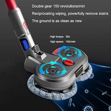 Replacement Electric Mop Head, Suitable For Dyson Vacuum Cleaner V7/v8/v10/v11 Replacement Electric Mop Head, Suction And Mop Integrated, Dry Mop Wet Mop, Mopping Cleaning Head