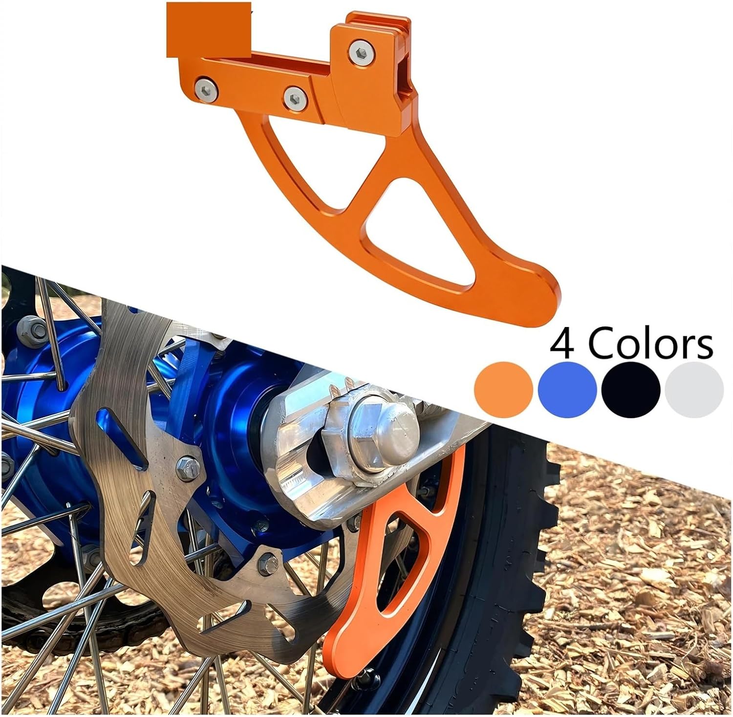 ruixingdianzishangwu CNC Rear Brake Disc Guard Protector Compatible With EXC EXCF XC XCF XCW SX SXF Six Days 2004-2024(Black)