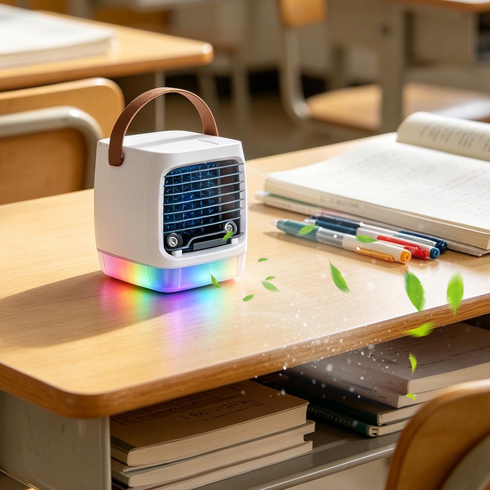 Generico Ventilatore Raffrescante per Camera da Dispositivo Portatile USB | Ventilatore da Scrivania Personale per Soggiorno Cucina Bagno Viaggio Camper Campeggio Officina Esterna