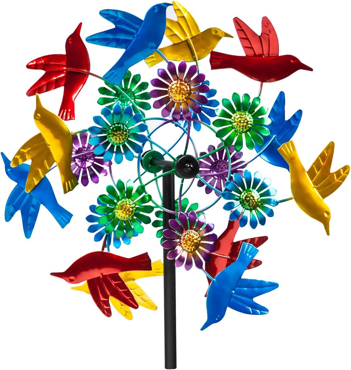 Evergreen Birds in Flight Outdoor Safe Kinetic Wind Spinning Topper - Pole Sold Separately