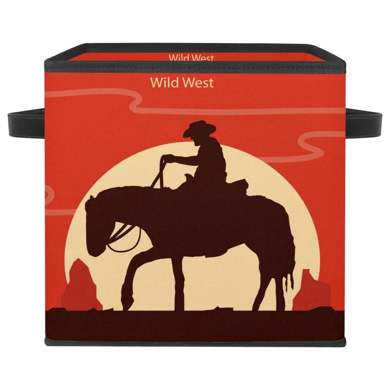 Boîte de rangement pliable pour jouets et livres solution gain de place cowboy sauvage