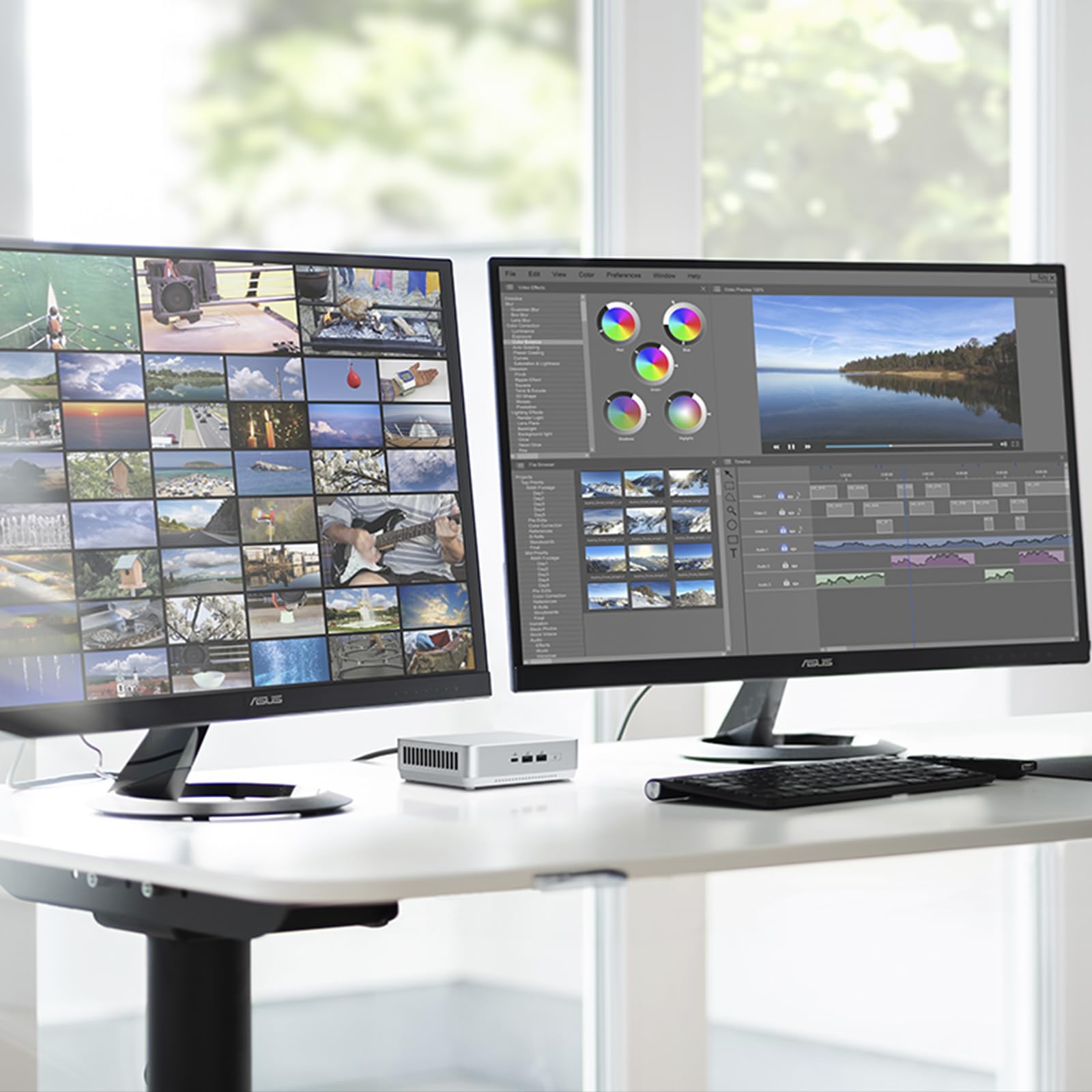 Cutesliving NUC 14 Pro+ Mini PC compatible con procesador Core Ultra 5 125H de 14 núcleos, gráficos ARC de 14ª generación, pantalla cuádruple 4K, Thunderbolt 4, oficina, creatividad y juegos (barebone