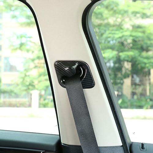 Miniatura 4 de YIWANG Estilo de fibra de carbono ABS cinturones de seguridad del coche cubierta decorativa Trim 2 unids para BMW X5 F15 2014 2015 2016 2017 2018
