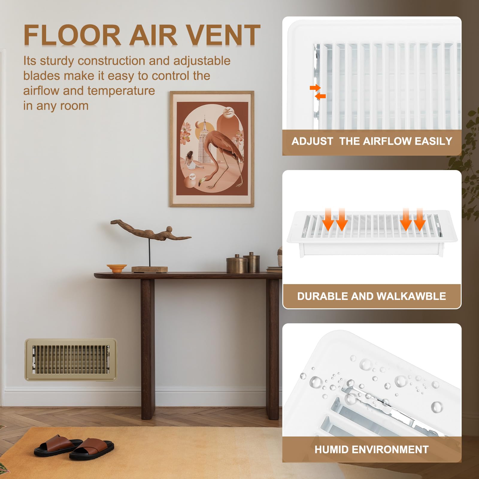 PATIKIL 10 x 2 Inch Floor Register - Image 4