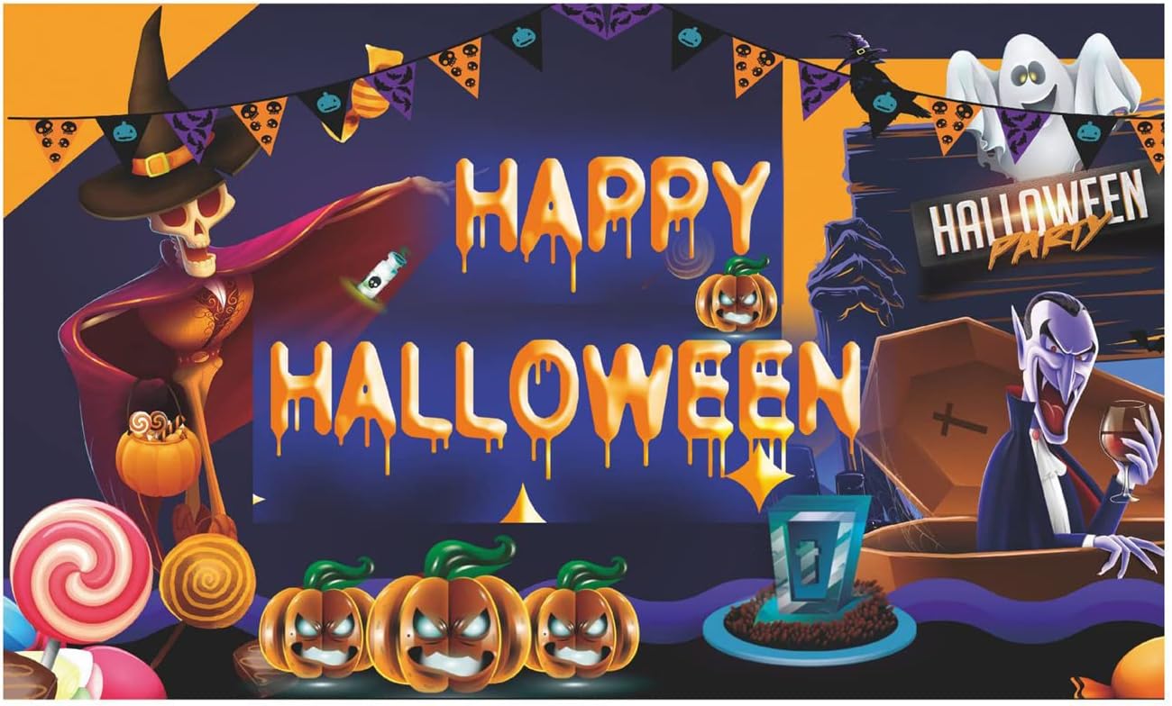 ハロウィン背景布 ハッピーハロウィンバナー 110cm 不気味な壁の装飾 ハロウィン背景バナー I ハロウィン背景布 ハッピーハロウィンバナー 110cm 不気味な壁の装飾 ハロウィン背景バナー I