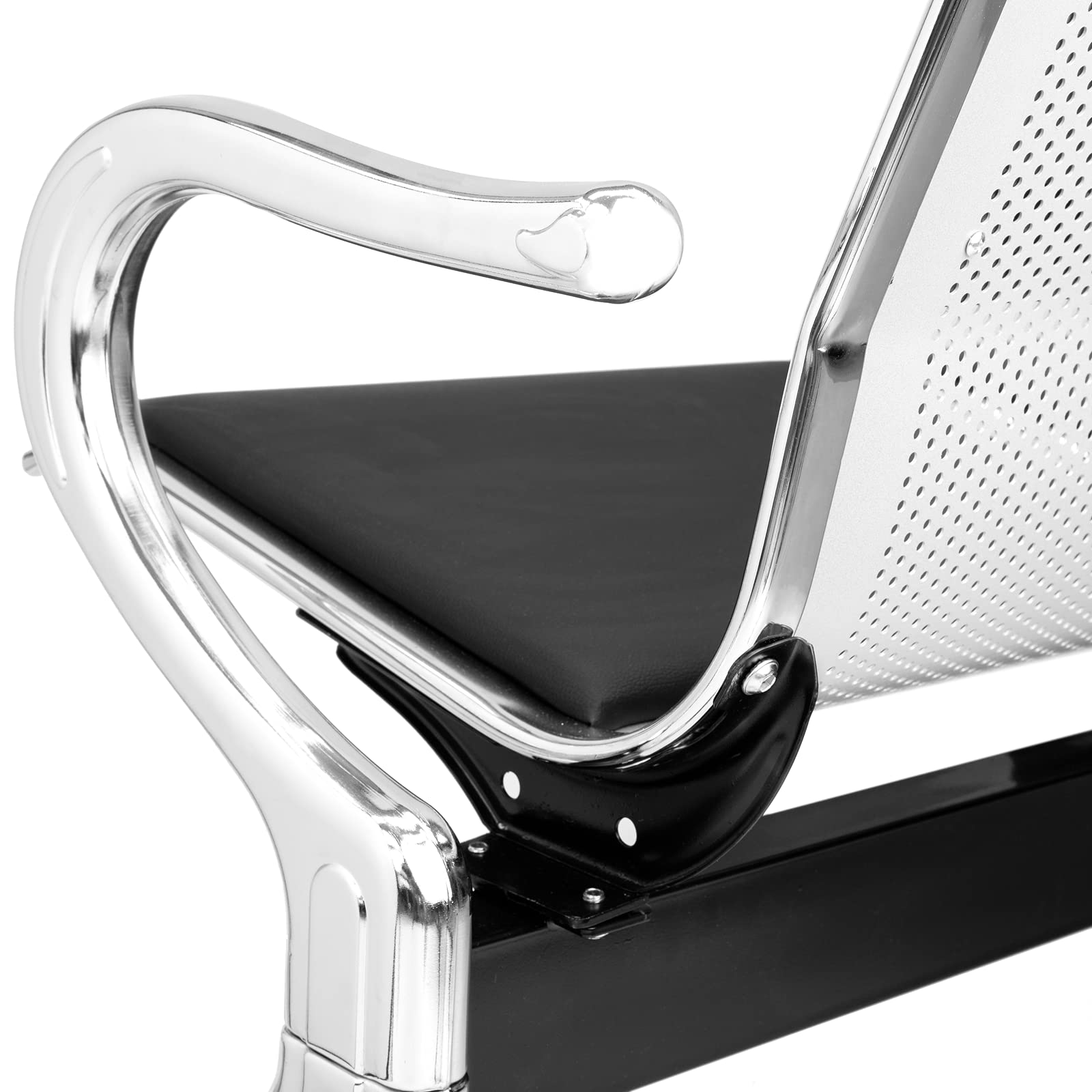 PrimeMatik - Chaises sur poutre pour salle d'attente avec 2 sièges ergonomique rembourrés