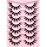 Veleasha Mink Lashes Spiky Cat Eye Lashes Dramatic Eyelashes Fluffy 7 Pairs Manga Lashes 16-26mm Wet Long False Eyelashes 3D Lashes Look Like Eyelash Extensions (D Curl - Pretty)