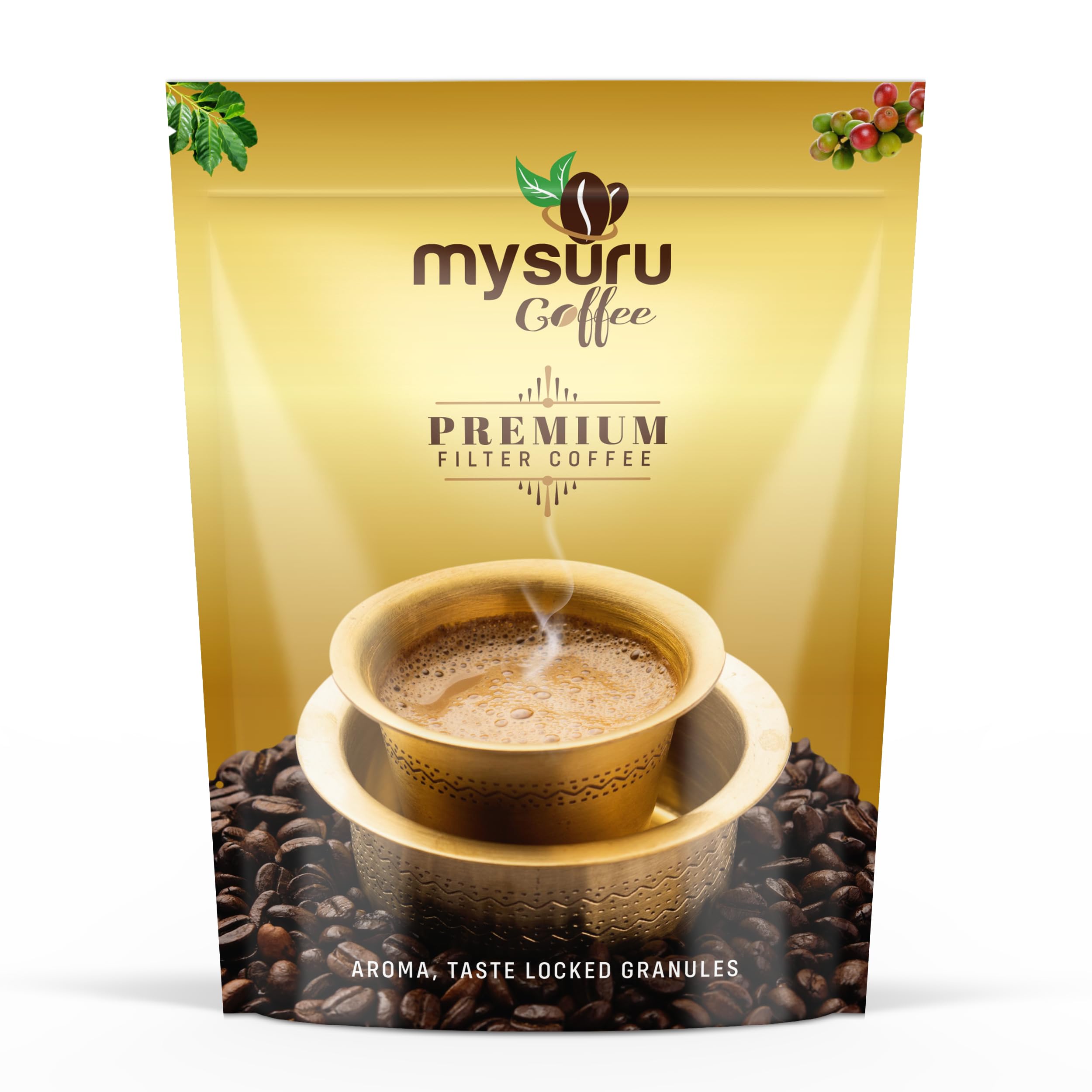 MYSURU COFFEE Premium Filter Coffee Powder 200g [Pack of 5] | Aromatic Taste [80% Coffee - 20% Chicory] | Traditional South Indian Blend | Freshly Roasted Ground Coffee