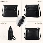 Crossbody Bag for Women, Multi Pocket Casual Crossbody Purse Leather Women Purse Adjustable Strap Shoulder Bag Handbags