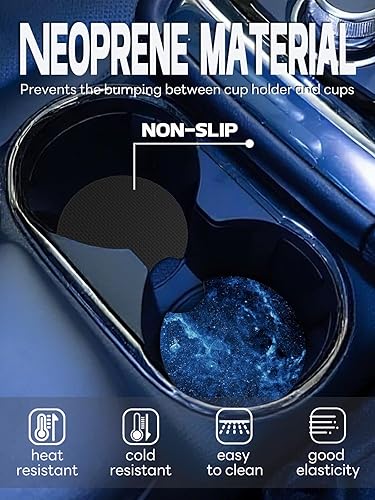 Miniatura 2 de WOCOCN Posavasos para automóvil, 2.75 pulgadas, antideslizantes y absorbentes, bonitos accesorios de decoración para portavasos de automóvil,