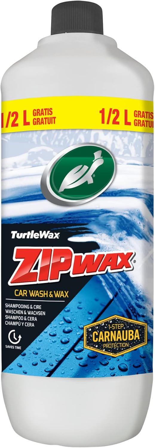 Turtle Wax Zip Wax Auto Shampoo 1L +50 löst harte Flecken und Böden