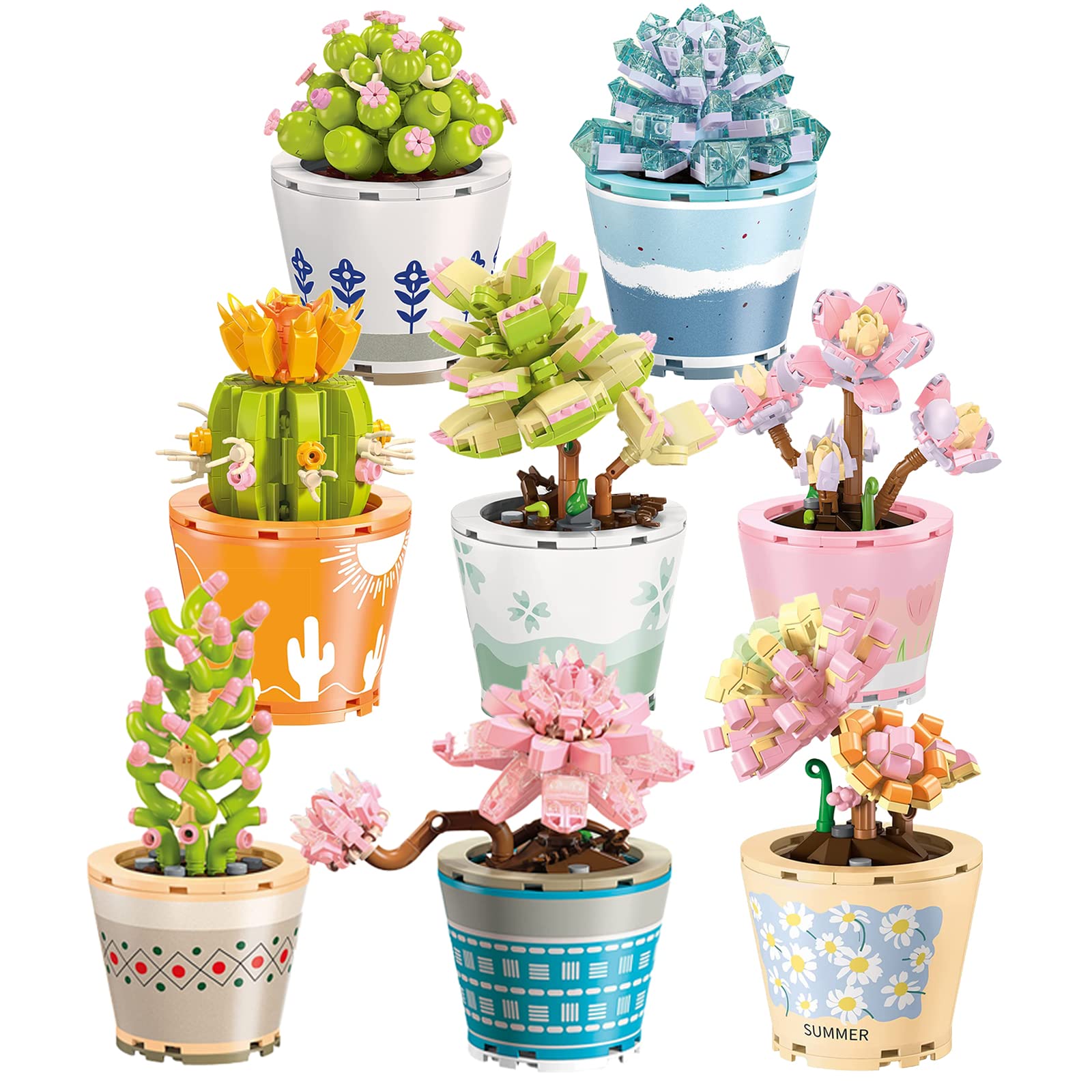 Amazon.co.jp: POSO ブロック おもちゃ 多肉 開運 インテリア 観葉植物