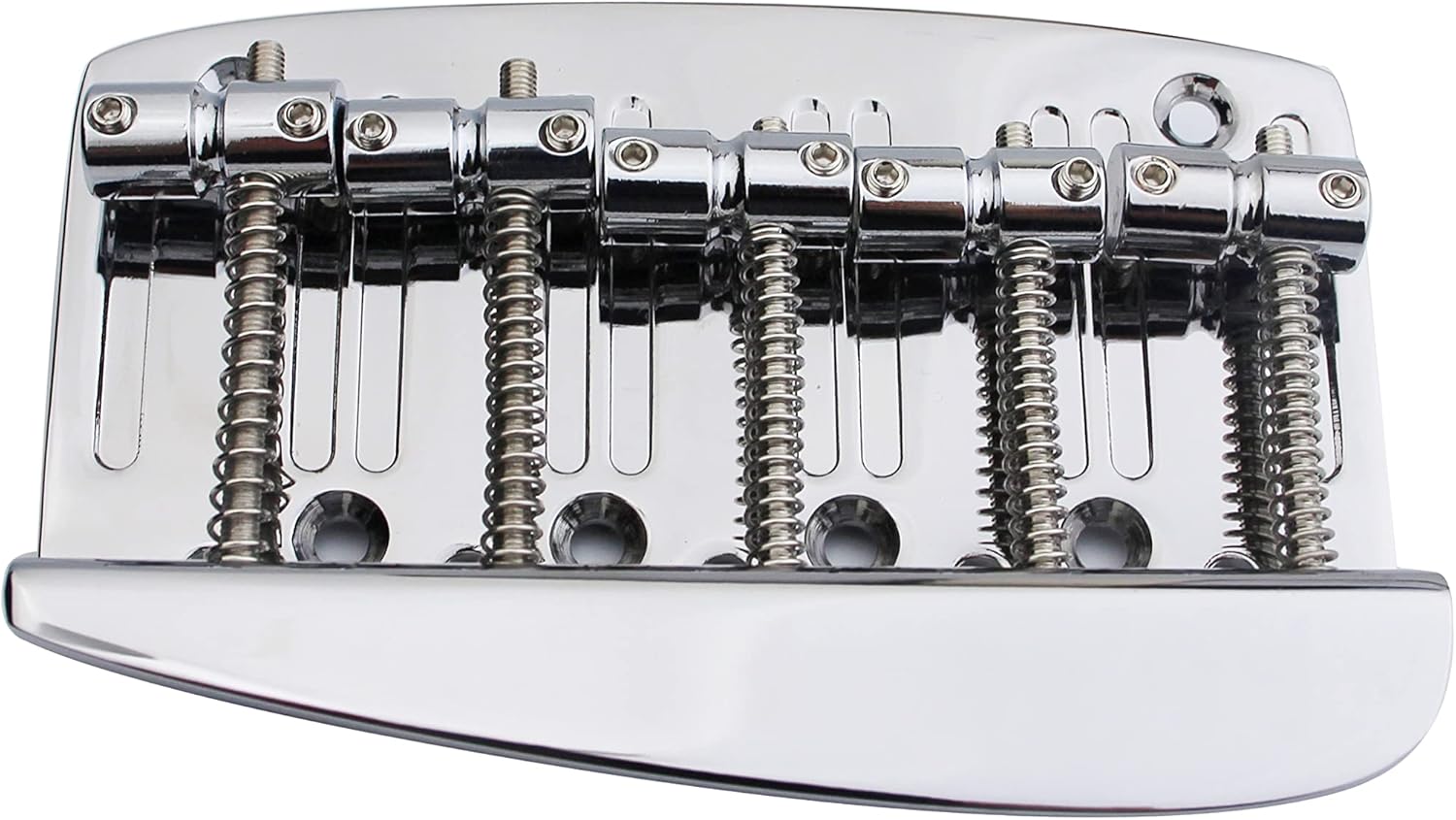 Guyker 5 String Hard Tail Fixed Bass Brass Bridge GB2013, Chrome