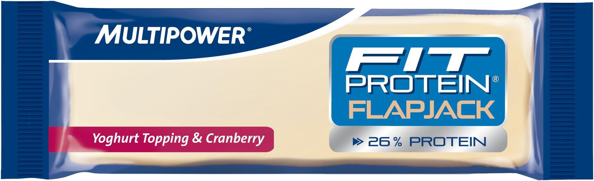 Multipower Sportsfood 70g Fit Protein Cranberry Yogurt Flapjack - Pack of 18