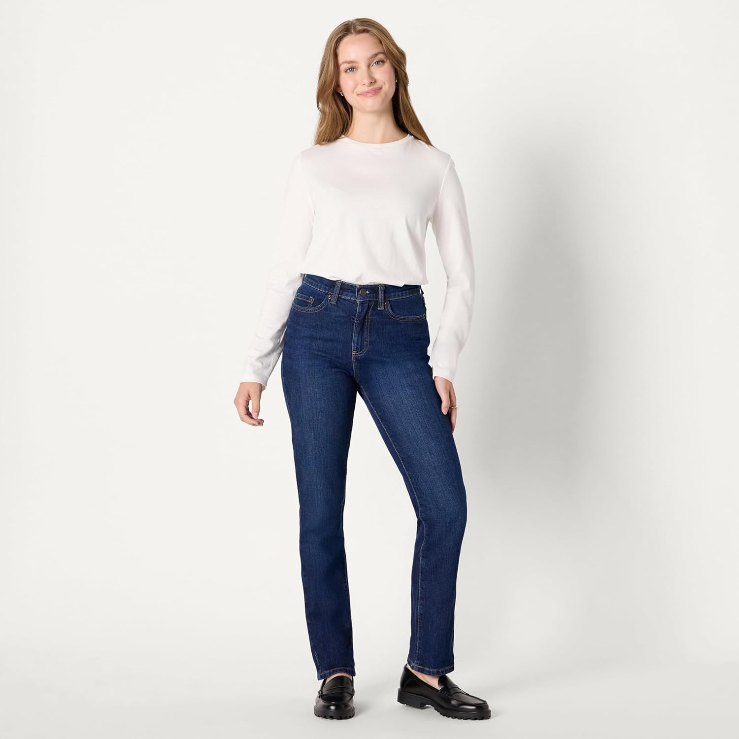 Amazon Essentials Women's High-Rise Straight Leg Jean - Image 5