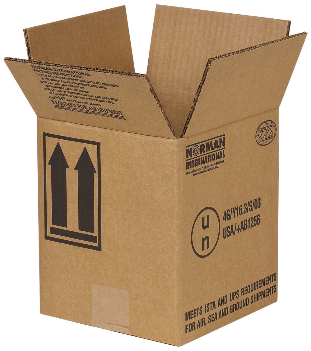 Aviditi HAZCO1G 1 - 1 Gallon Haz Mat Boxes, 6-7/8" Length x 6-7/8" Width x 7-7/8" Height, Kraft (Bundle of 20)