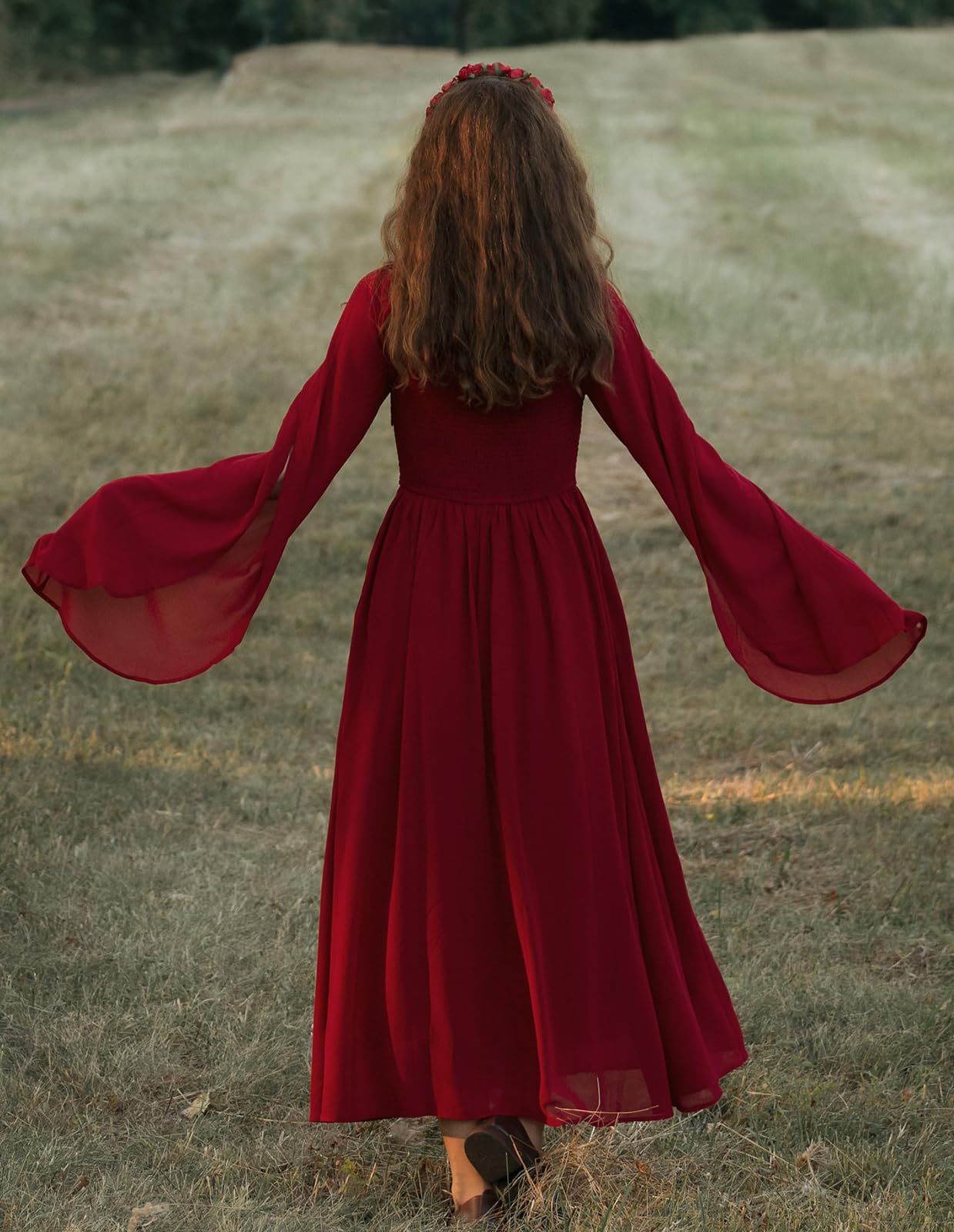 Scarlet Darkness - Costume da Pirata Rinascimentale Medievale da Donna, con