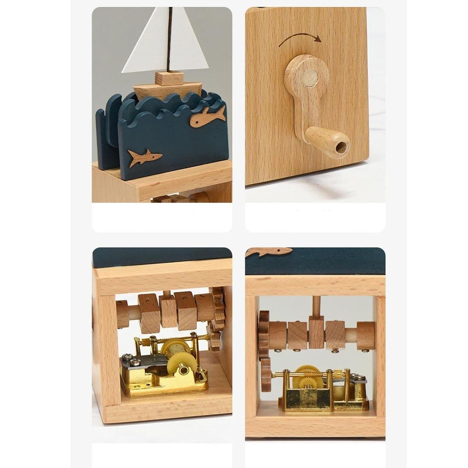 Caja de música de para Madera, cumpleaños para niños. Un Regalo Lleno de alegría y Amor. Caja de música de para Madera, Bote