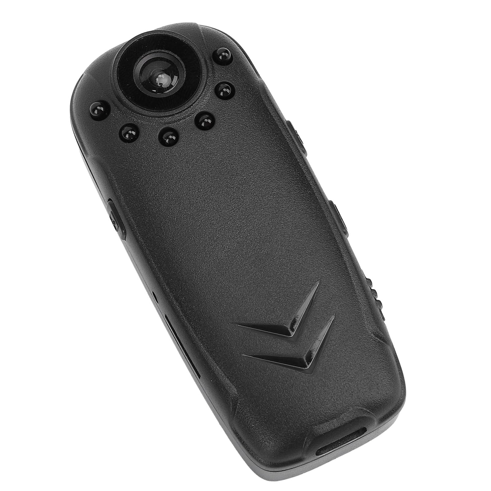 Videocámara Corporal con Clip Portátil, Visión Nocturna Portátil Versátil con Micrófono Incorporado, Gran Angular de 130 Grados para Montar (64GB)