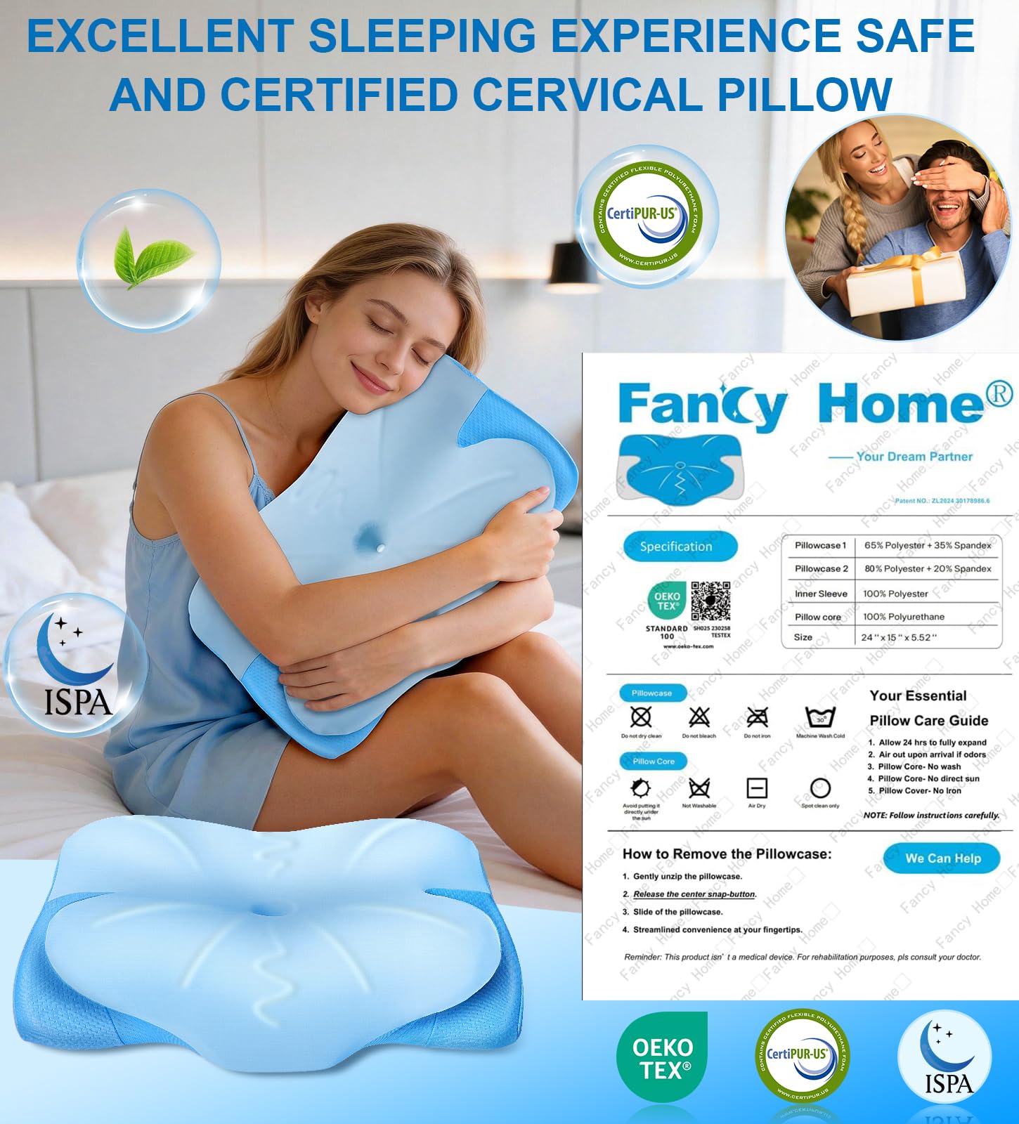 Side Sleeper Pillows for Neck Pain: The Best of 2026 3 Silky Smooth Luxury Contour Pillow product photo
