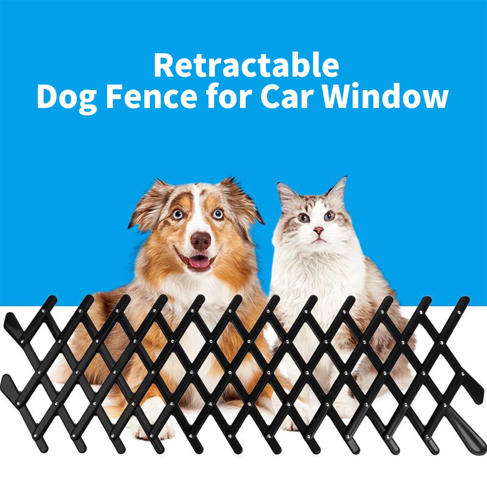 Barriera di Sicurezza per Cani da Auto Cancello Estendibile Per Animali | Barriera Estendibile per SUV Furgoncino Camper Auto Sedan