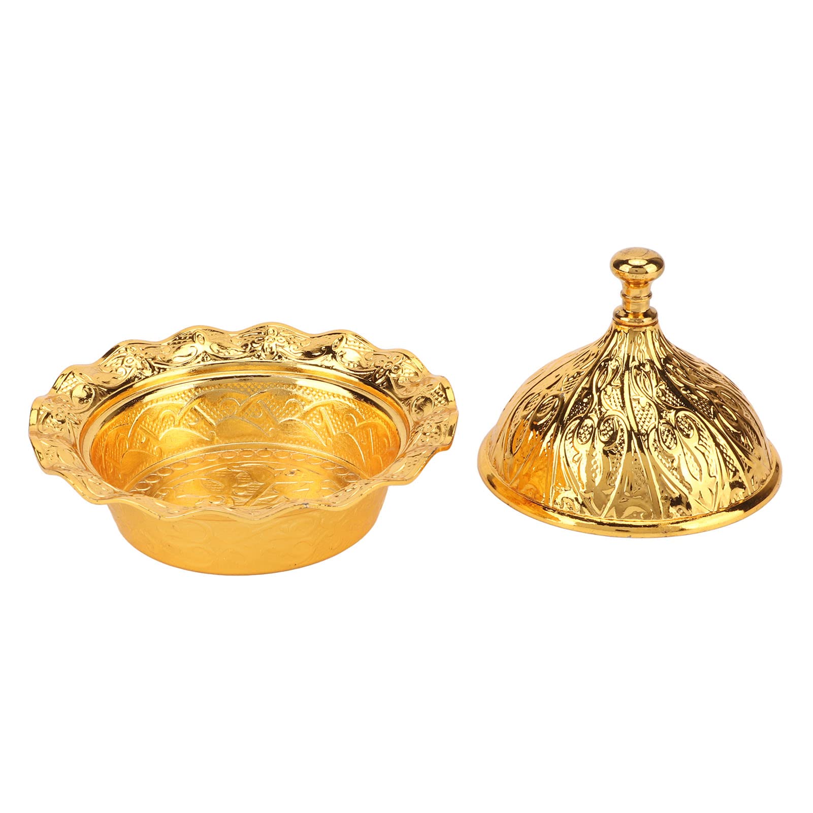 Eujgoov Goldene Orientalische Zuckerdosen, Zuckerdose Bonbonglas mit Deckel für Hochzeit Party Dekorative Snacks