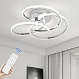 CANEOE Modern Led Ceiling Light, 42W Dimmable Close to Ceiling Light Fixture with Remote Control, Flush Mount Led Ceiling Lamp for Bedroom Living Dining Room Kitchen