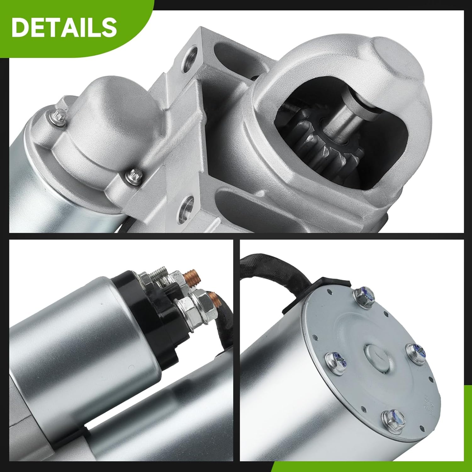 New Starter Compatible with 06-13 GMC Sierra 1500 2500 & Yukon XL, Chevy Silverado 1500 2500 3500, 07-09 Avalanche Trailblazer, 06-13 Cadillac Escalade, 08-09 Tahoe, 6.0 6.2L 89017844 12588052 6757