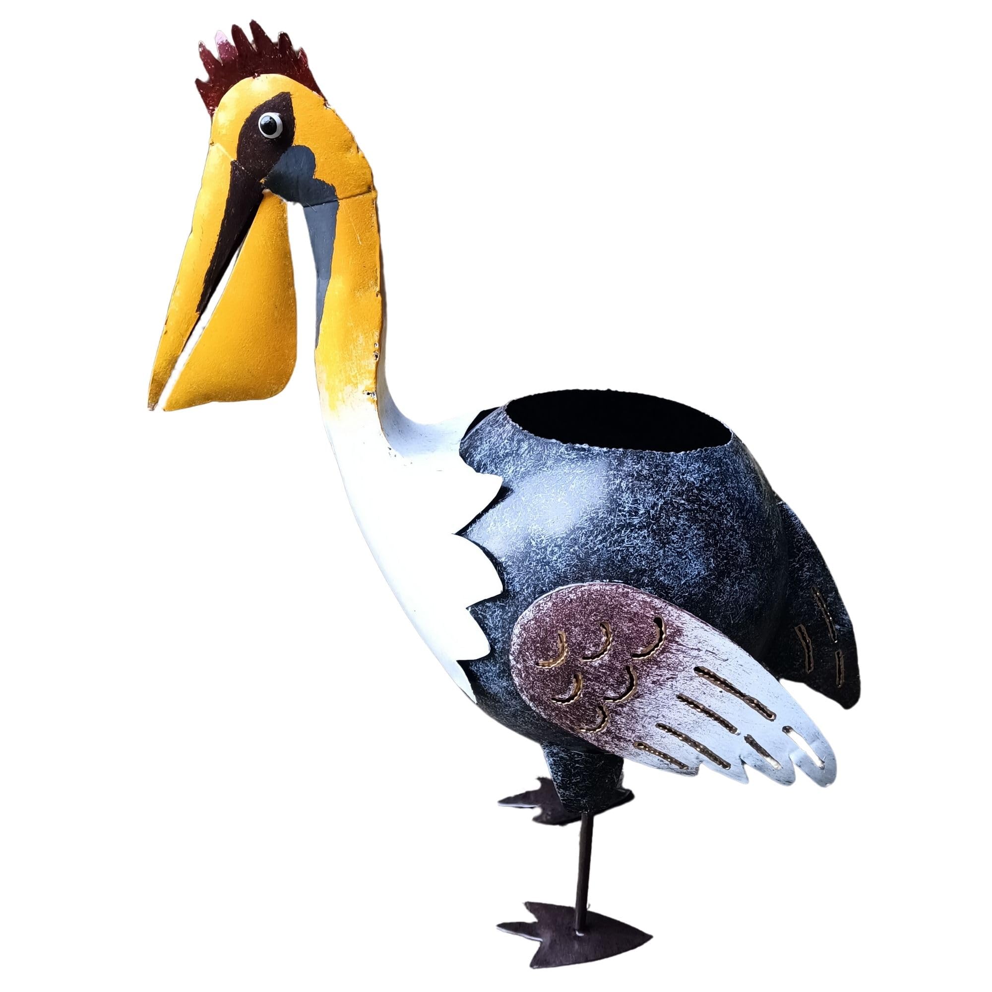Sk Style Various Decorative Flower Pot/Functional Metal Pelican Bird Planter