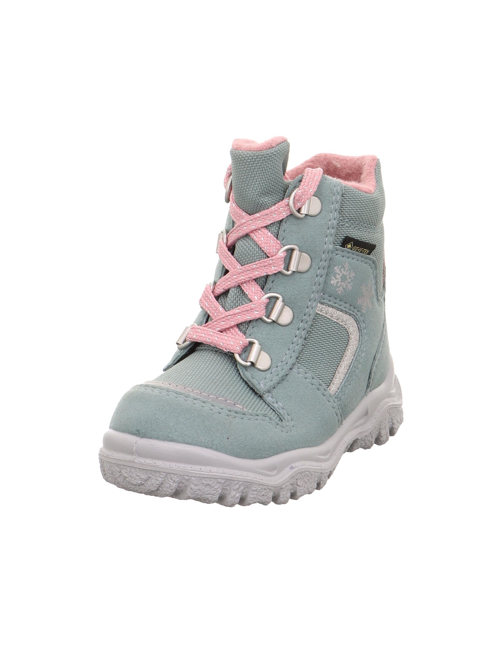 Superfit Girl's Husky1 Warm Lined Gore-Tex Snow Boots, Light Green Pink 7500, 2.5 UK Child