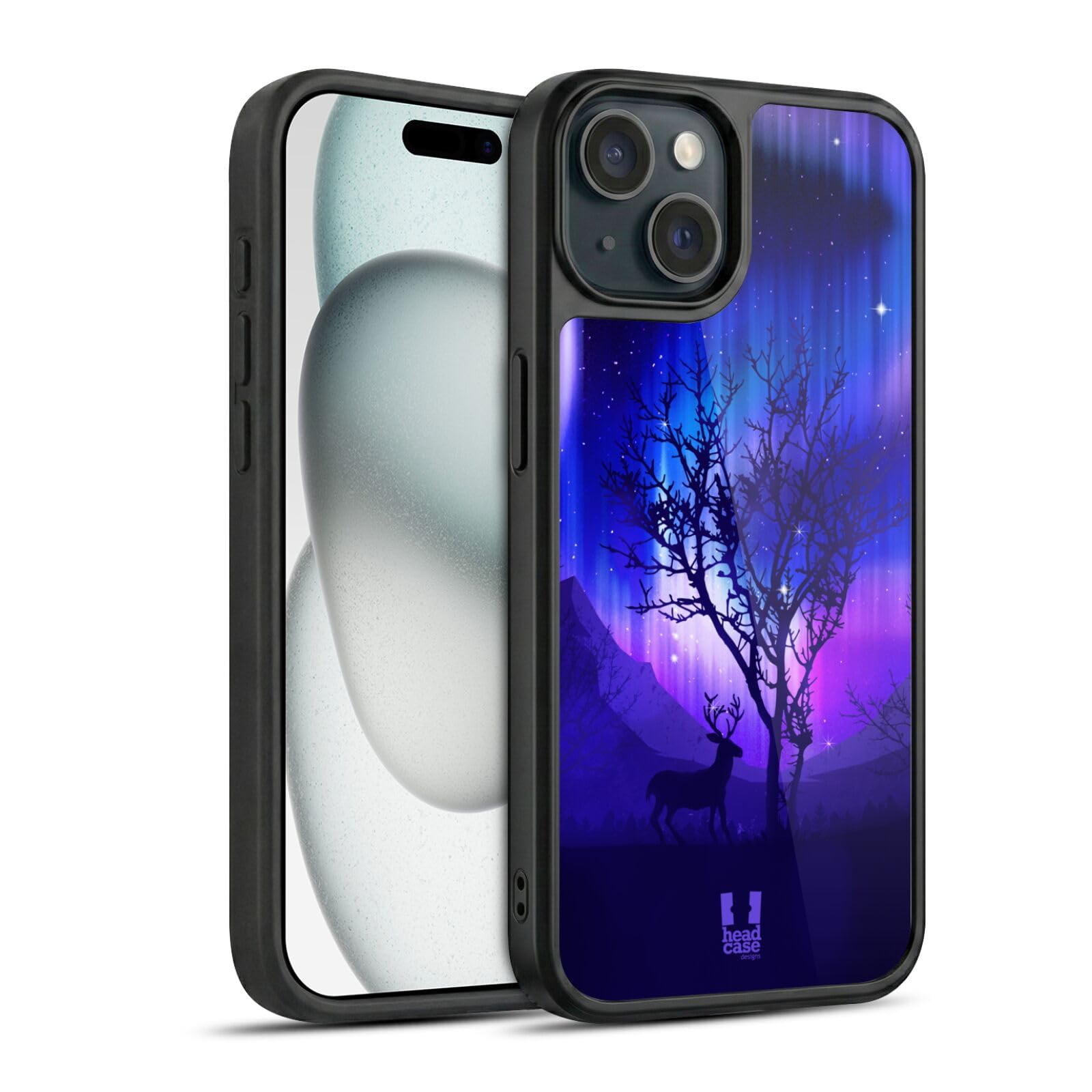 Coque iPhone 15 antichoc Head Case Designs Bosquet Forestier Aurore Boréale - 8