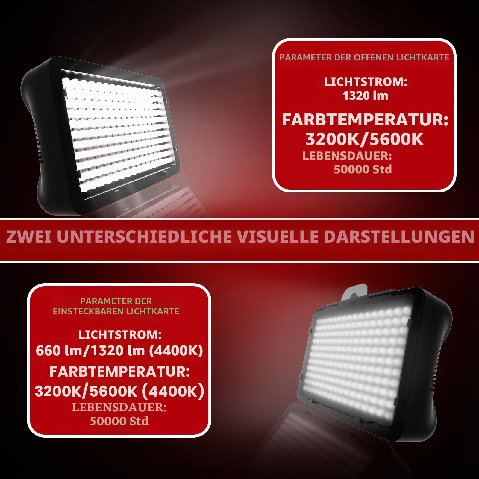Polarisiertes LED-Tattoo-Licht Mit Tattoo-Vision-Linsen Und Extra Rahmen Für Außergewöhnliche Klarheit, Beseitigt Schatten, Um Jedes Detail Höchster Präzision Zu Sehen, Ständer Nicht Im