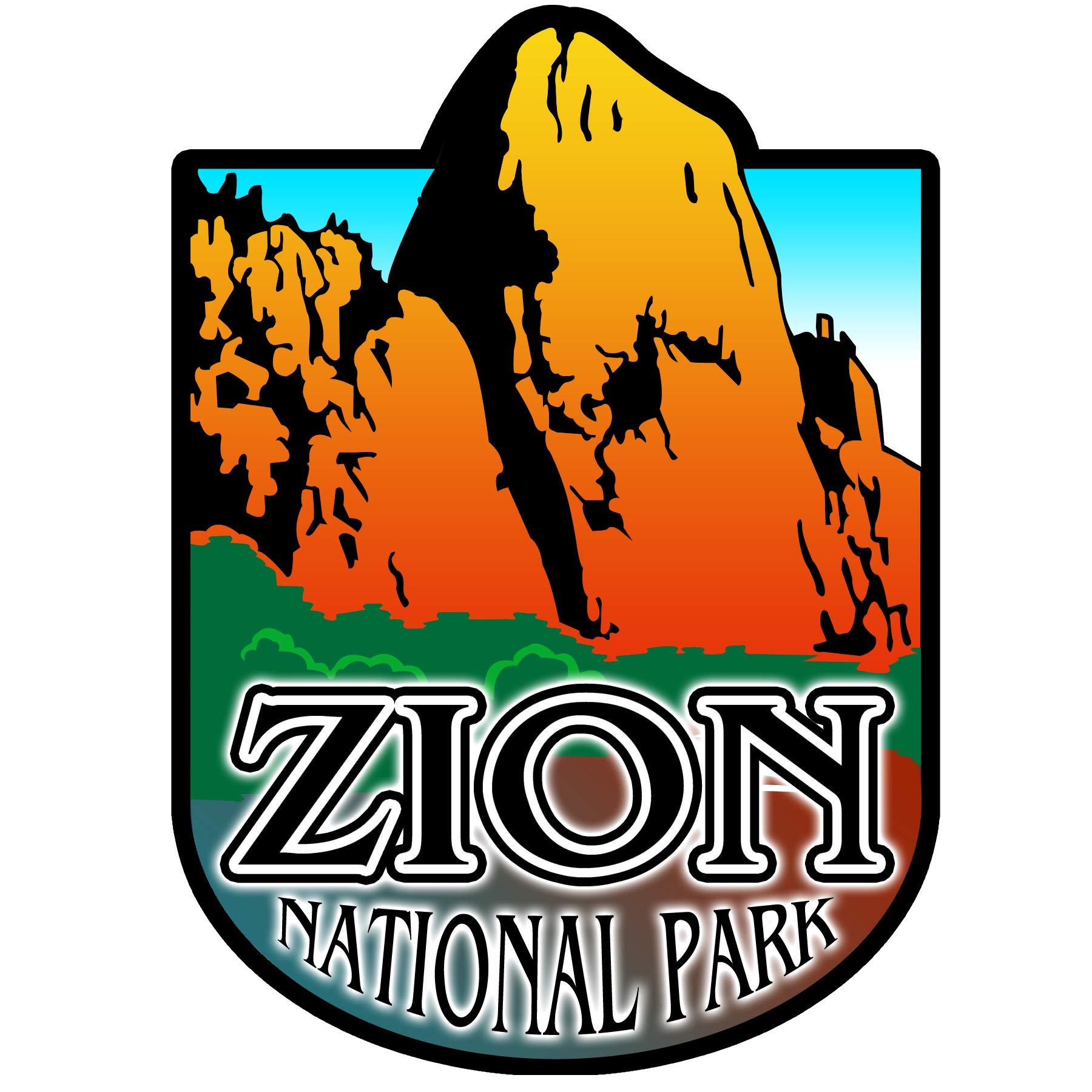 Vincit Veritas Zion National Park Decal Sticker Car Rv Car Bumper US Travel Design S025