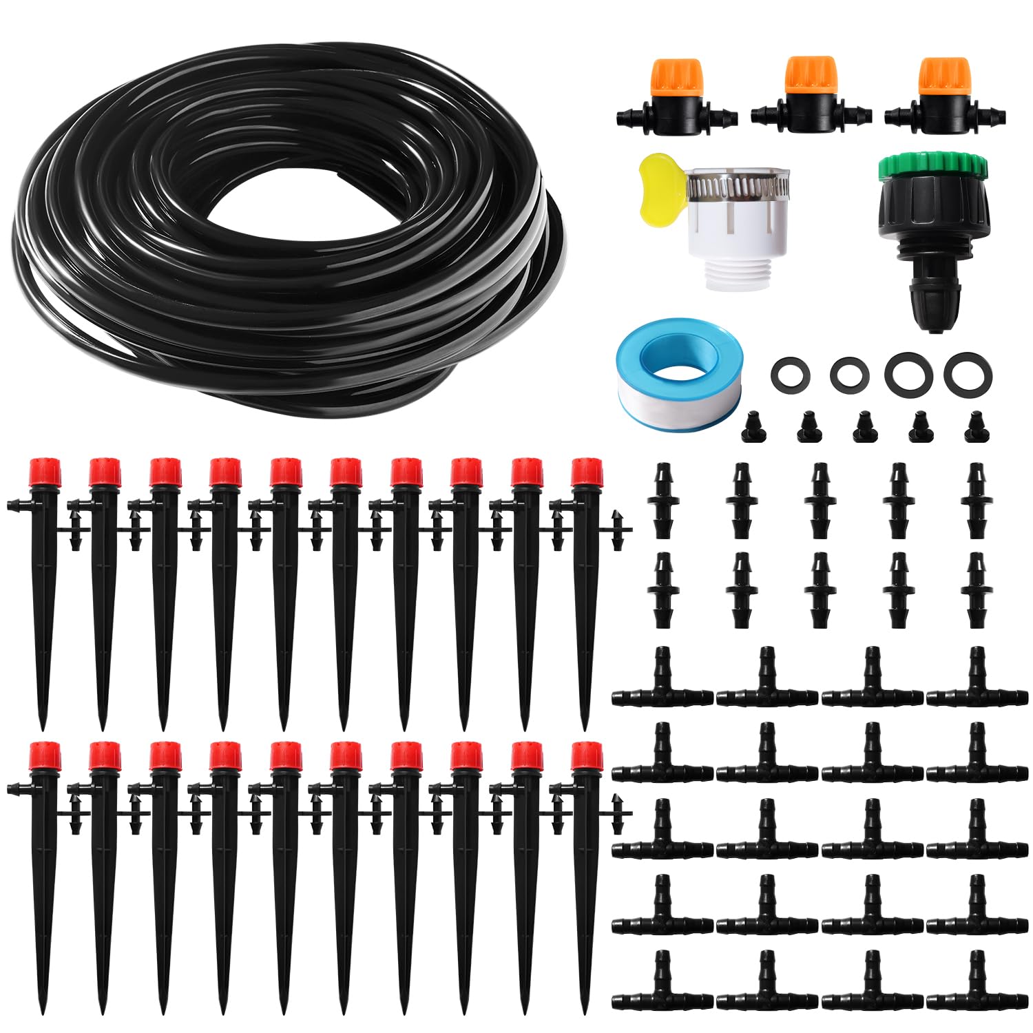 SIYINGSAERY 200 PCS Connecteur Goutte à Goutte 24mm Raccord Tuyau Arrosage Goutte à Goutte