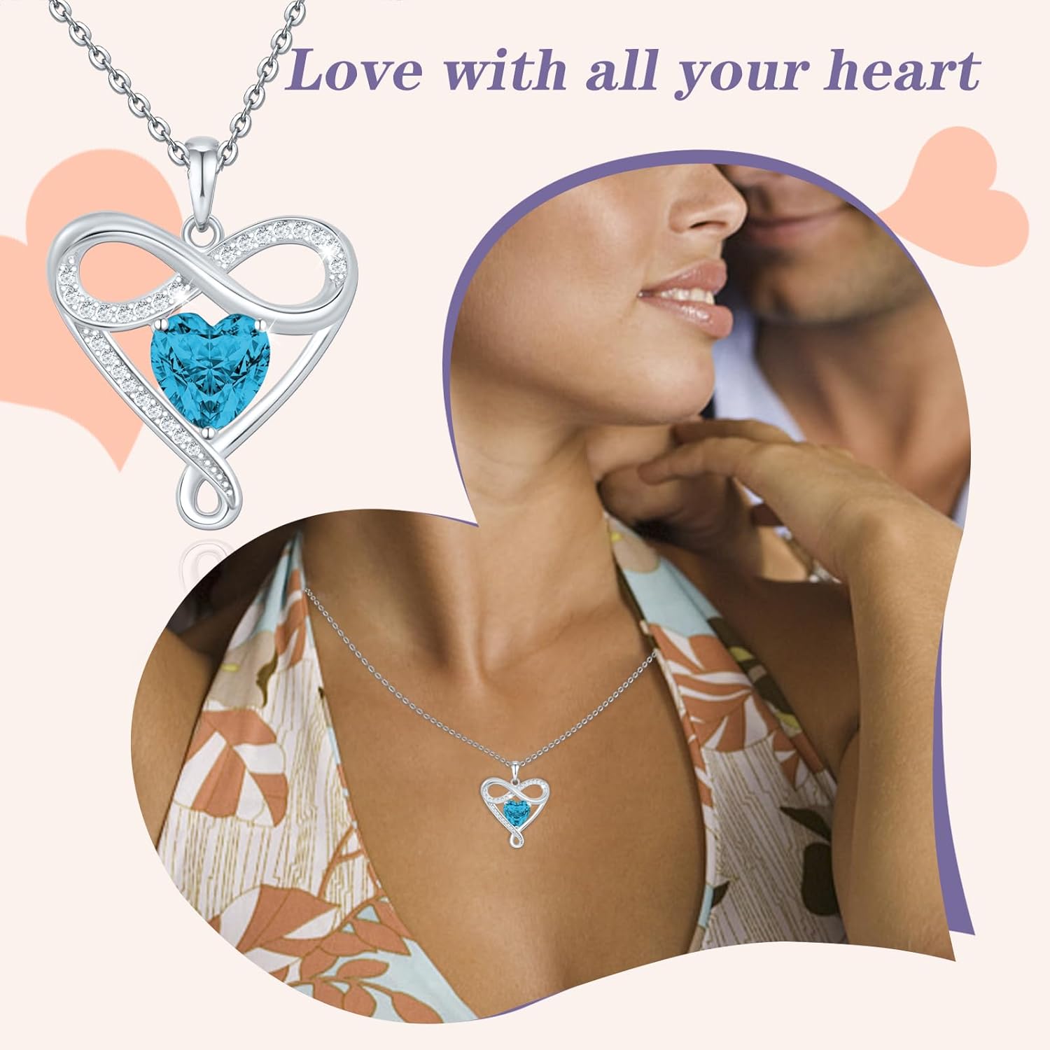 925 Sterling Silver Infinity Necklace - Exquisite Silver Jewelry for Women, Love Heart Necklace for Birthday, Anniversary, Valentine’s Day - Ideal Gift for Girlfriend, Wife, Mom, or Her - Image 5