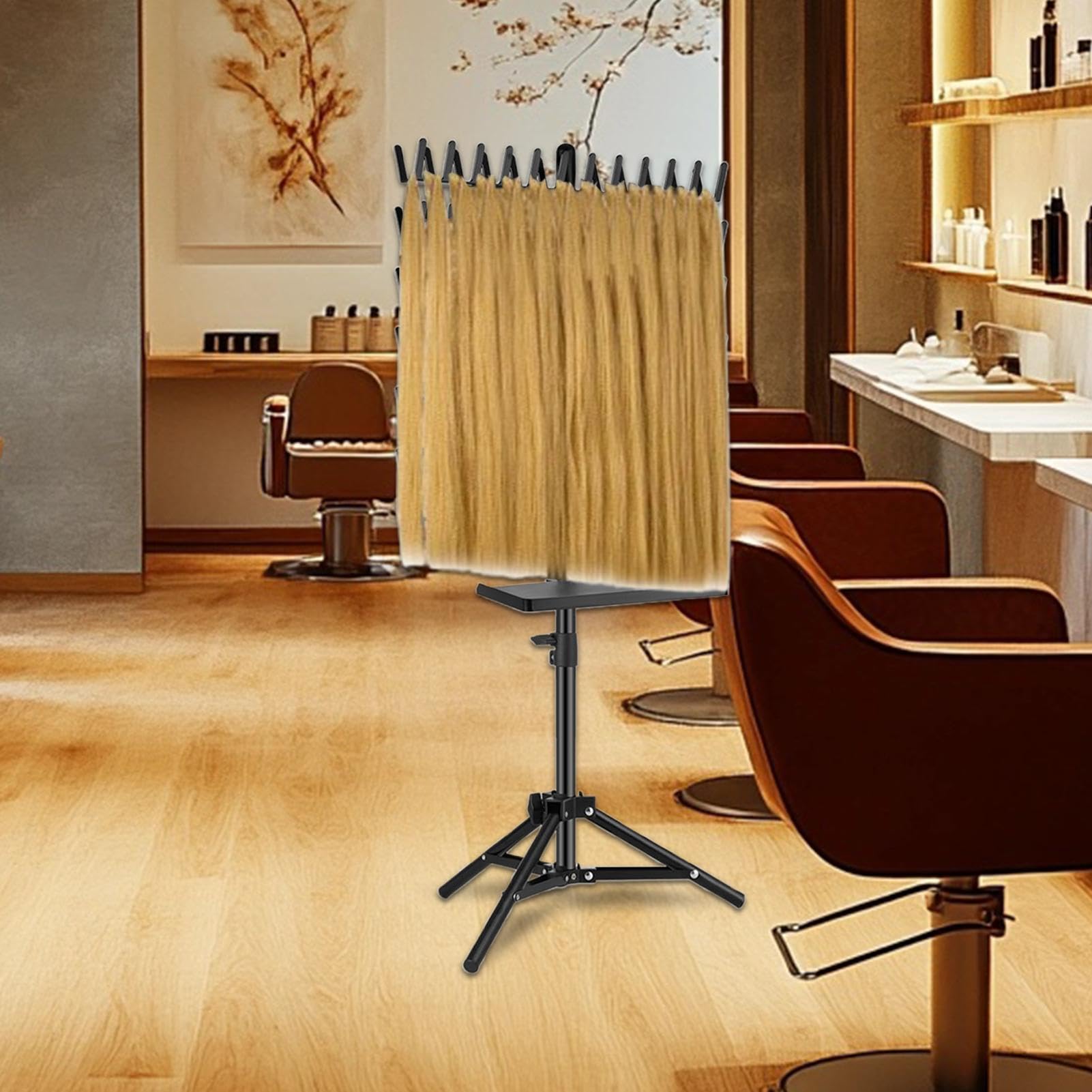 Braiding Hair Rack, stojak z przegrodami, przenośny stojak do dzielenia włosów, narzędzie do oplatania włosów, stojak dzielący do zaplatania, pleciony organizer, przenośny stojak do dzielenia włosów,